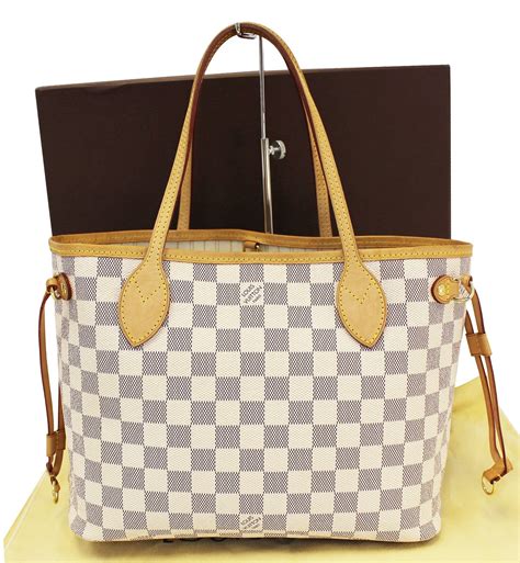 louis vuitton neverfull logo vs damier|authentic louis vuitton damier azur.